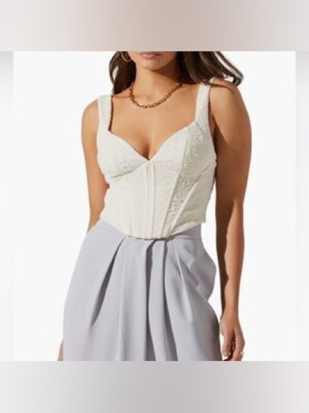 ASTR the Label Boucle Crop Top